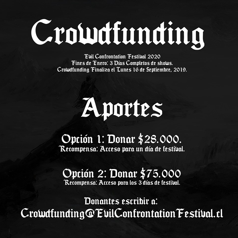 ¡Ha empezado el Crowdfunding para EVIL CONFRONTATION FESTIVAL 2020!