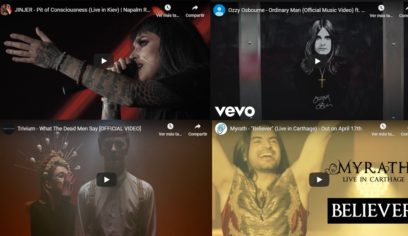 Ronda de Videoclips – MARZO 2020