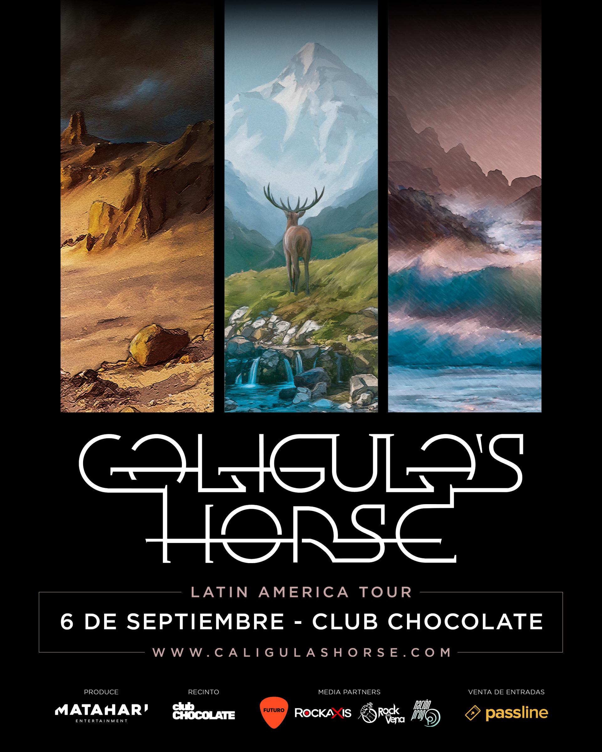 CALIGULA’S HORSE EN CHILE: Miércoles 6 de septiembre – 21:00 hrs. – Club Chocolate CALIGULA’S HORSE EN CHILE: Miércoles 6 de septiembre – 21:00 hrs. – Club Chocolate