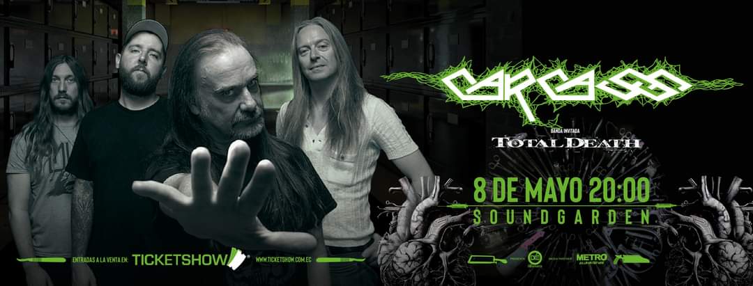 Carcass y Total Death: Una Noche de Metal Inolvidable en Quito, Ecuador