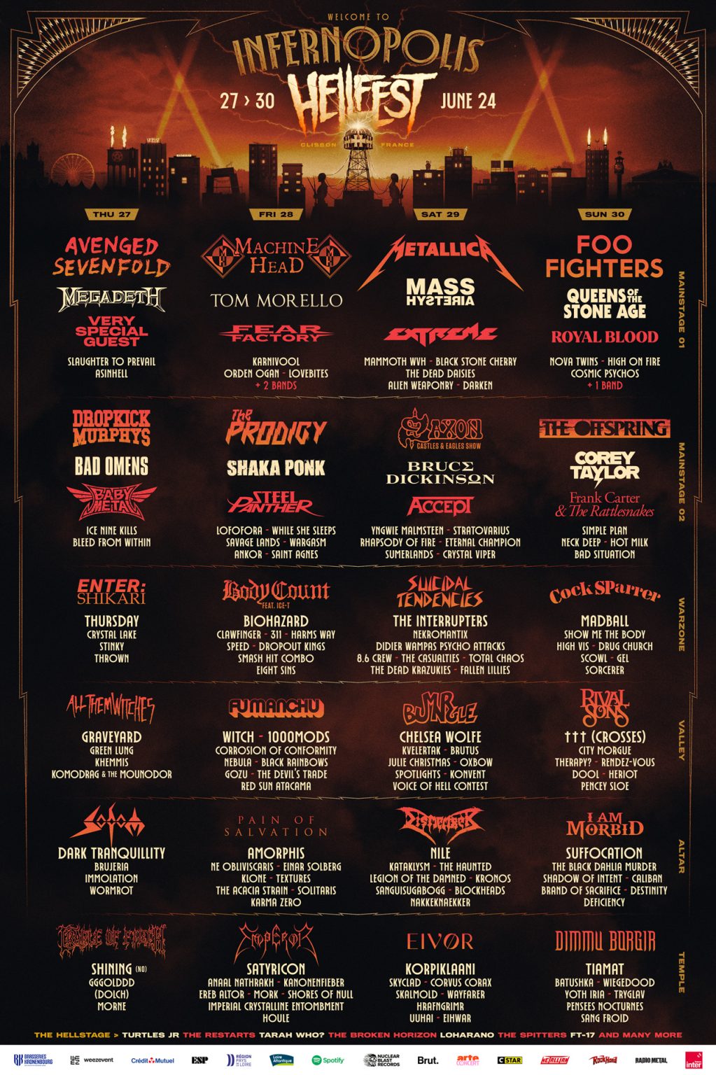 Hellfest anuncia su cartel oficial para el año 2024