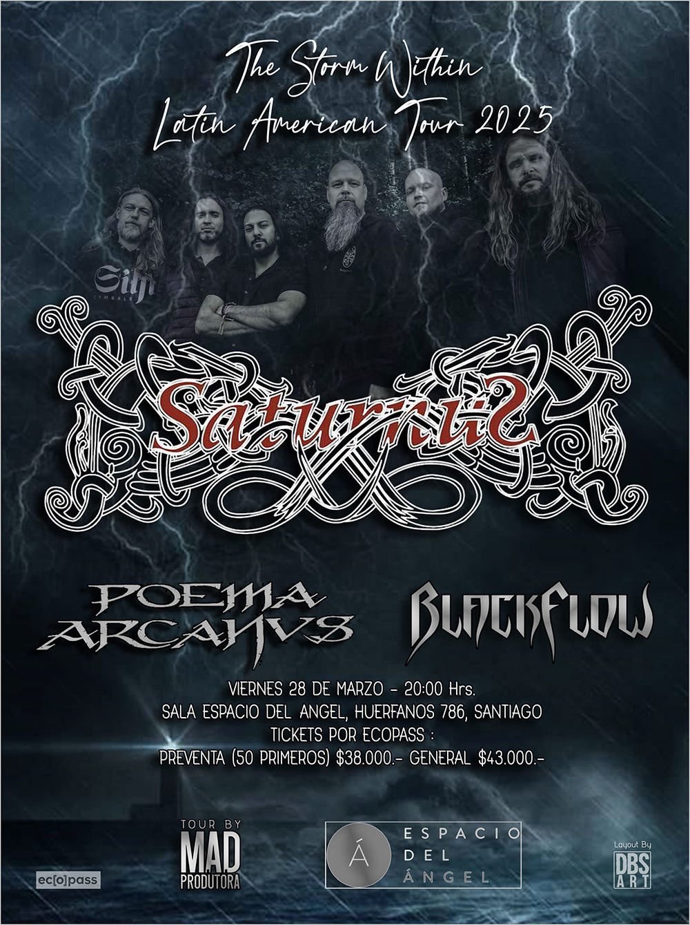 SATURNUS: Los maestros del Melodic Doom/Death Metal llegan a Chile por primera vez