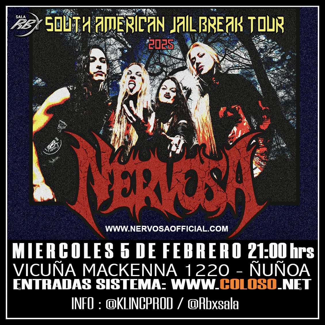 ¡NERVOSA regresa a Chile con todo su poder! ¡NERVOSA regresa a Chile con todo su poder!