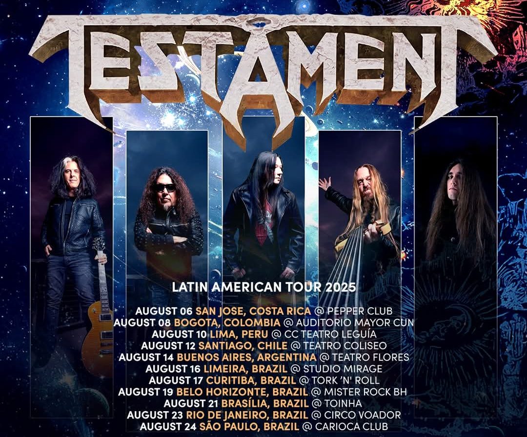 TESTAMENT ANUNCIA GIRA LATINOAMERICANA