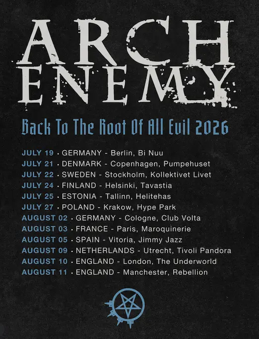 Arch enemy fechas europa 2026