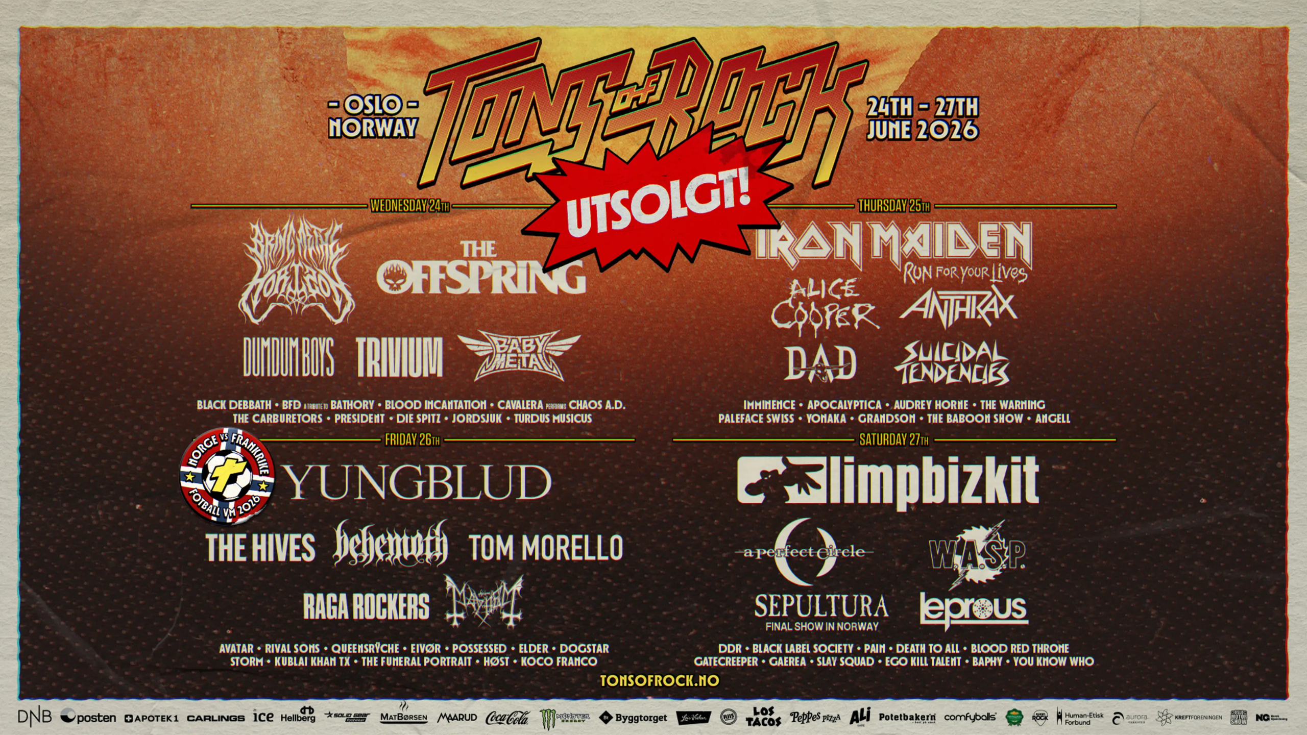 Presencia latinoamericana en Tons of Rock 2026: México y Brasil lideran el cartel Presencia latinoamericana en Tons of Rock 2026: México y Brasil lideran el cartel